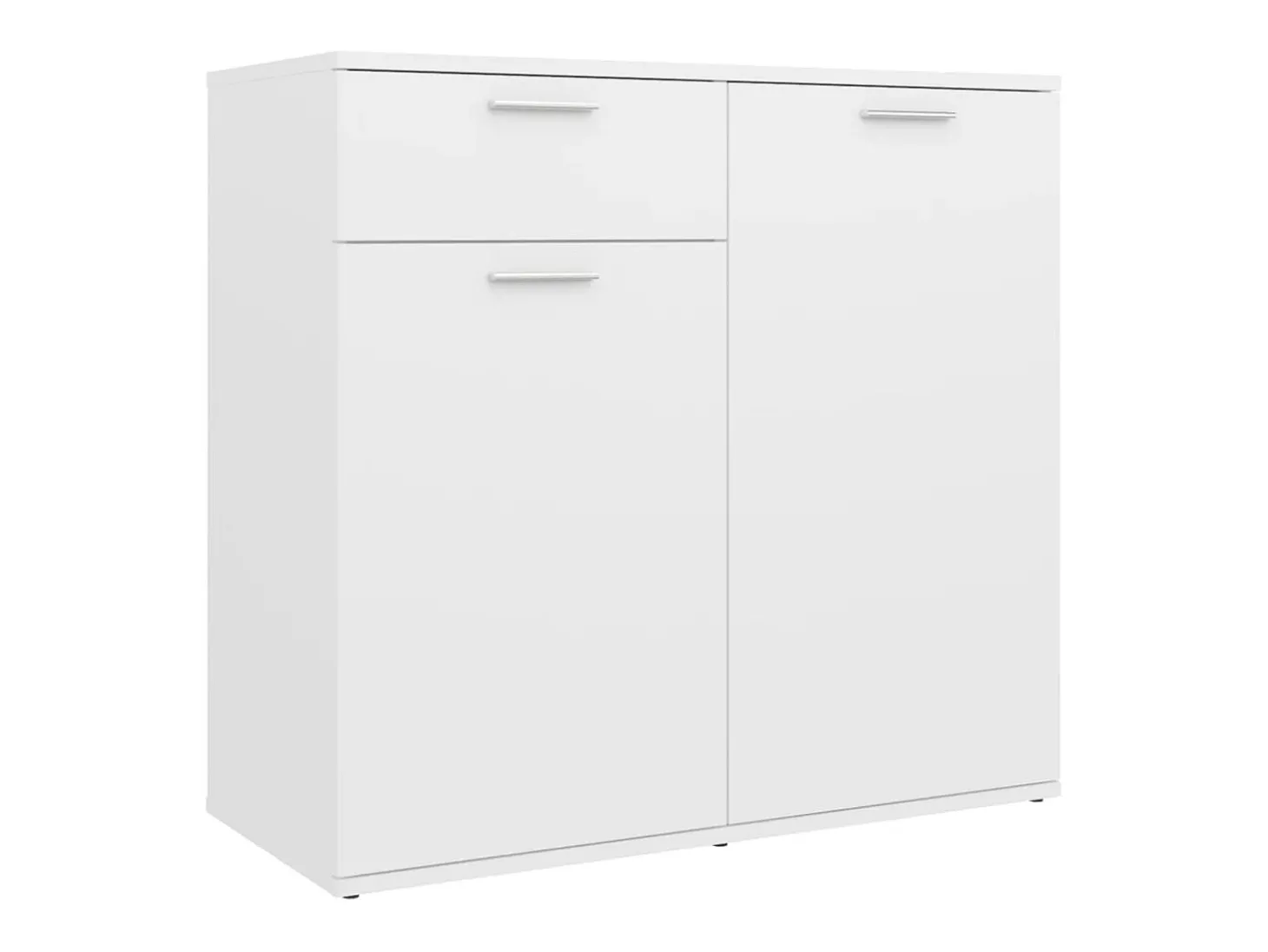 Aparador de madera contrachapada blanco 80x36x75 cm