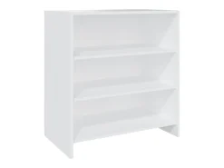 Aparador de madera contrachapada blanco 70x40,5x75 cm