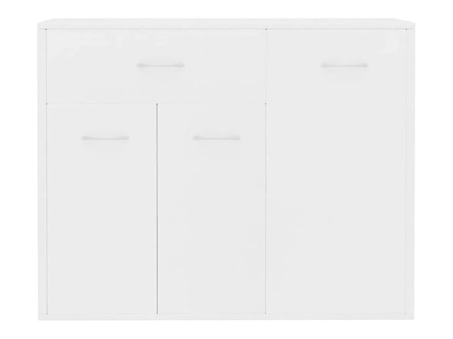 Aparador de madera contrachapada blanco 88x30x70 cm