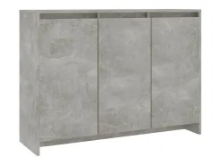 Aparador de madera contrachapada gris hormigón 102x33x75 cm