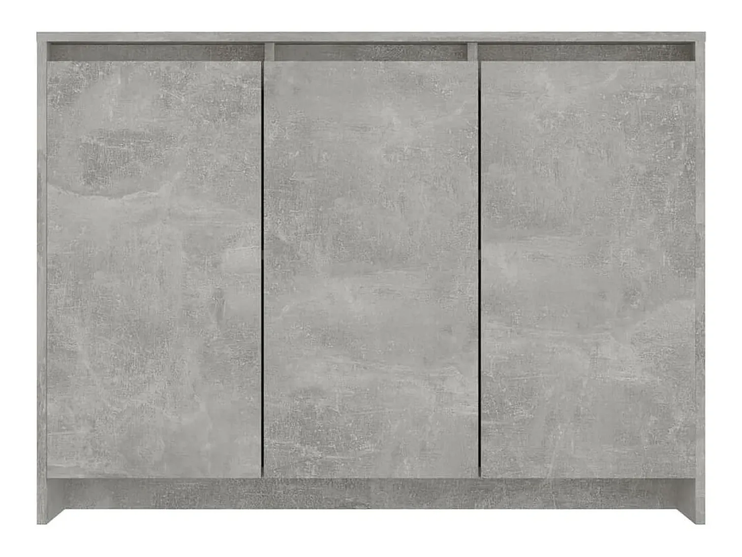 Aparador de madera contrachapada gris hormigón 102x33x75 cm