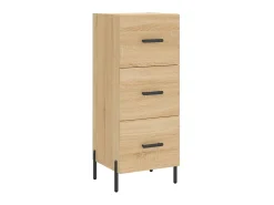 Aparador de madera contrachapada roble Sonoma 34,5x34x180 cm ES55520