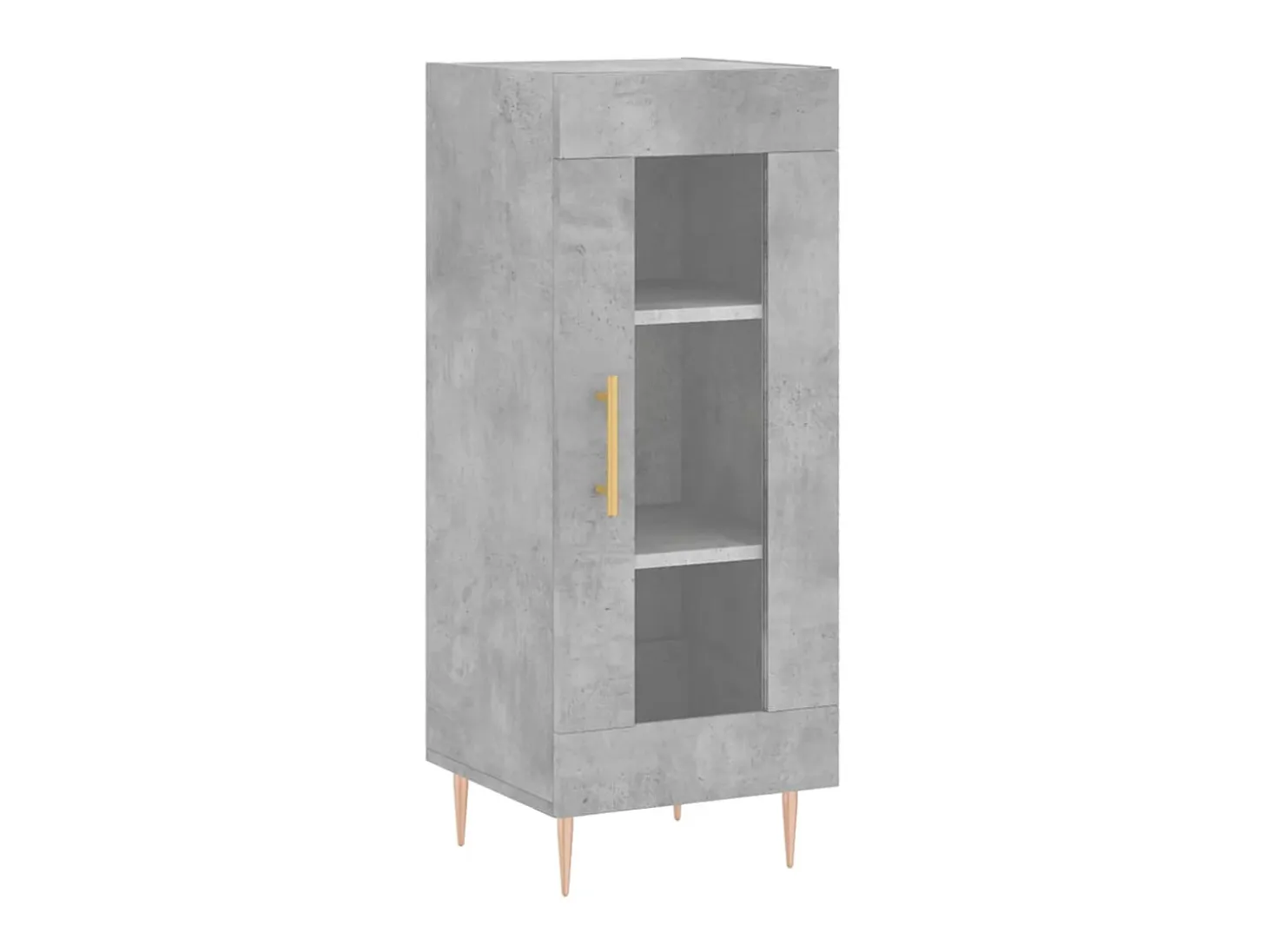 Aparador de madera contrachapada gris hormigón 34,5x34x90 cm ES83564