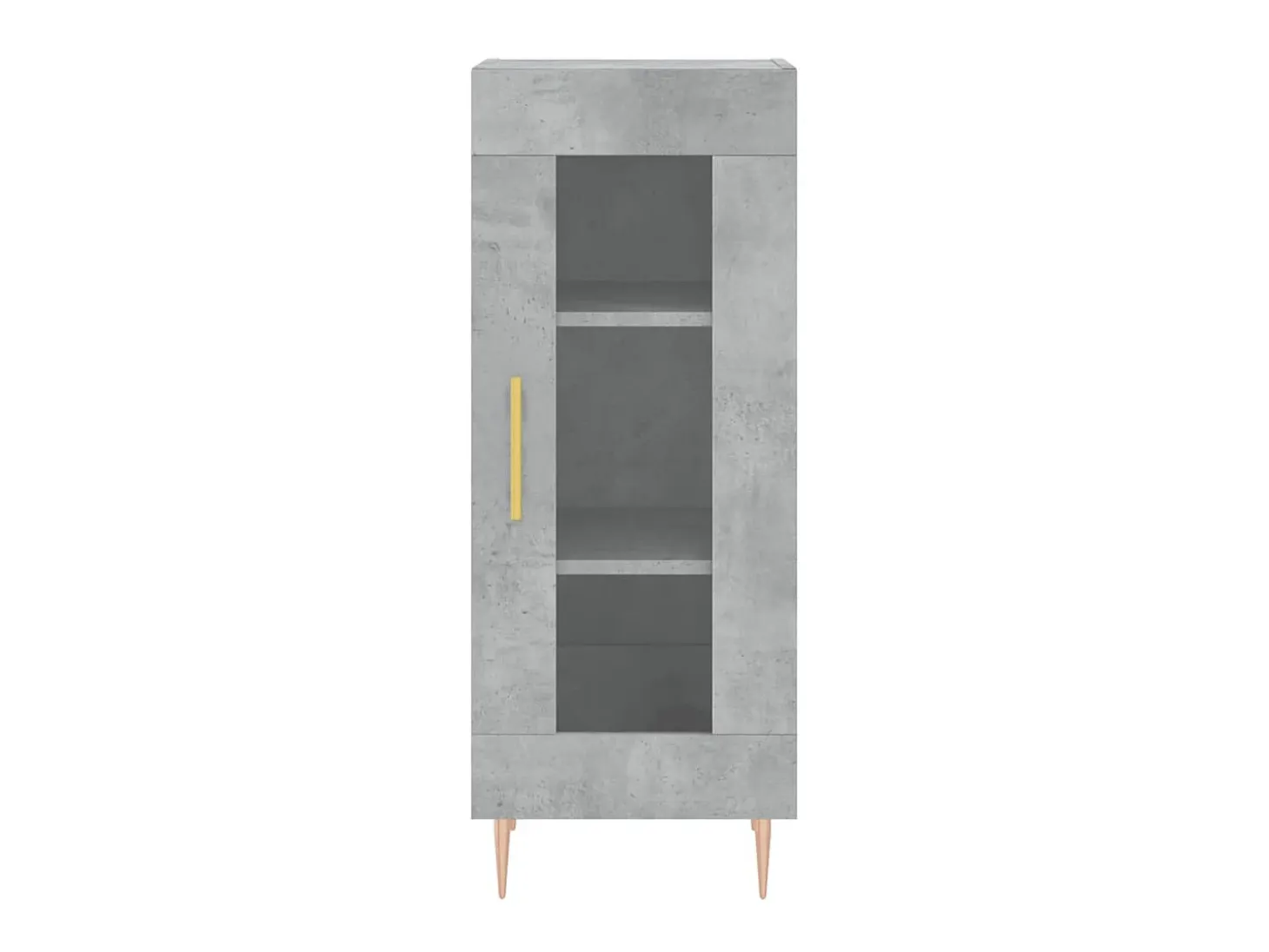 Aparador de madera contrachapada gris hormigón 34,5x34x90 cm ES83564