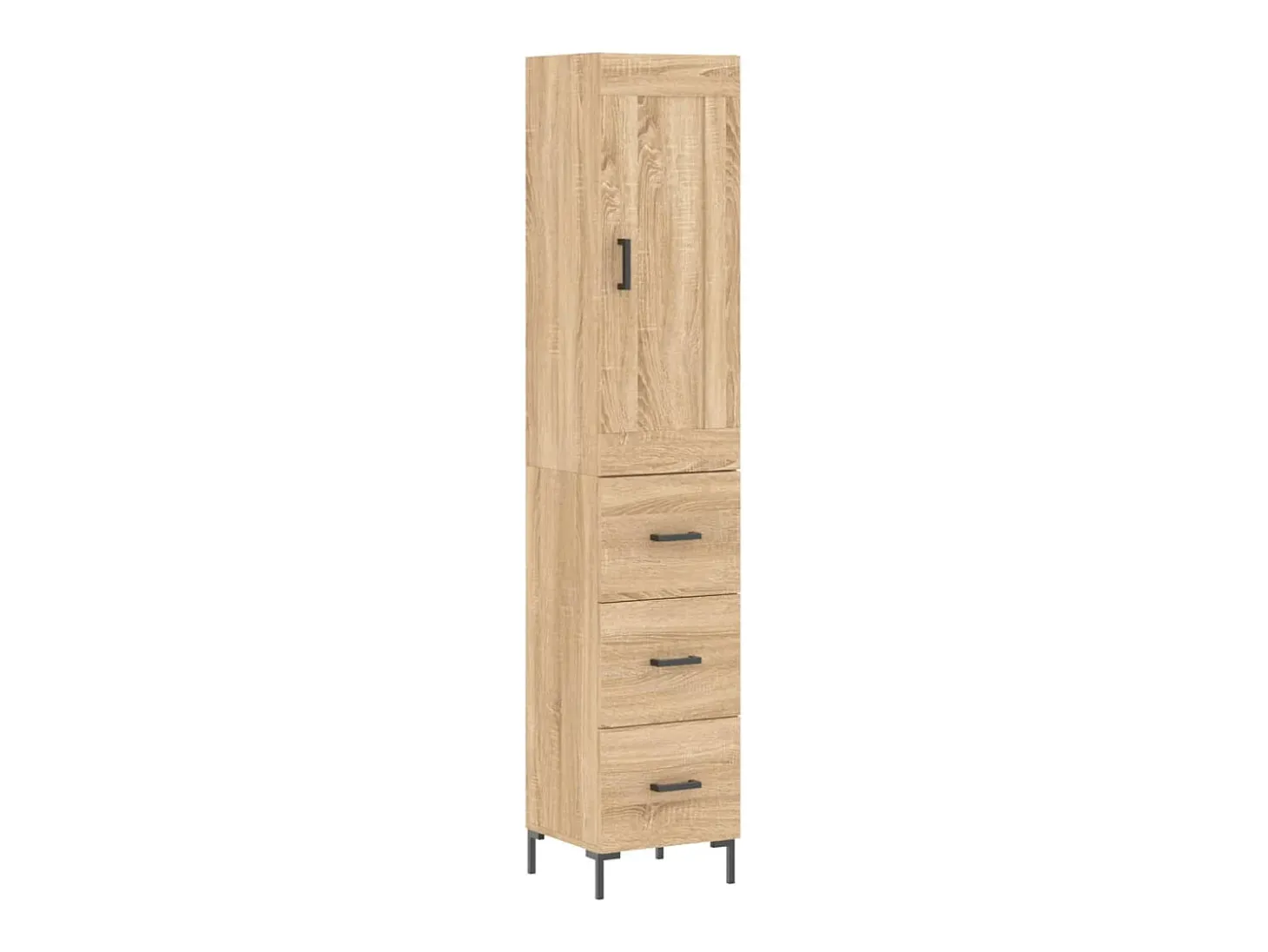 Aparador de madera contrachapada roble Sonoma 34,5x34x180 cm