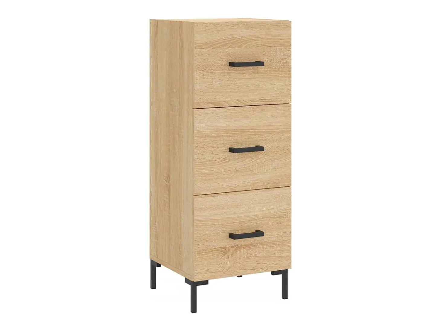 Aparador de madera contrachapada roble Sonoma 34,5x34x180 cm