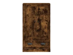 Aparador de madera contrachapada roble ahumado 60x35,5x103,5 cm