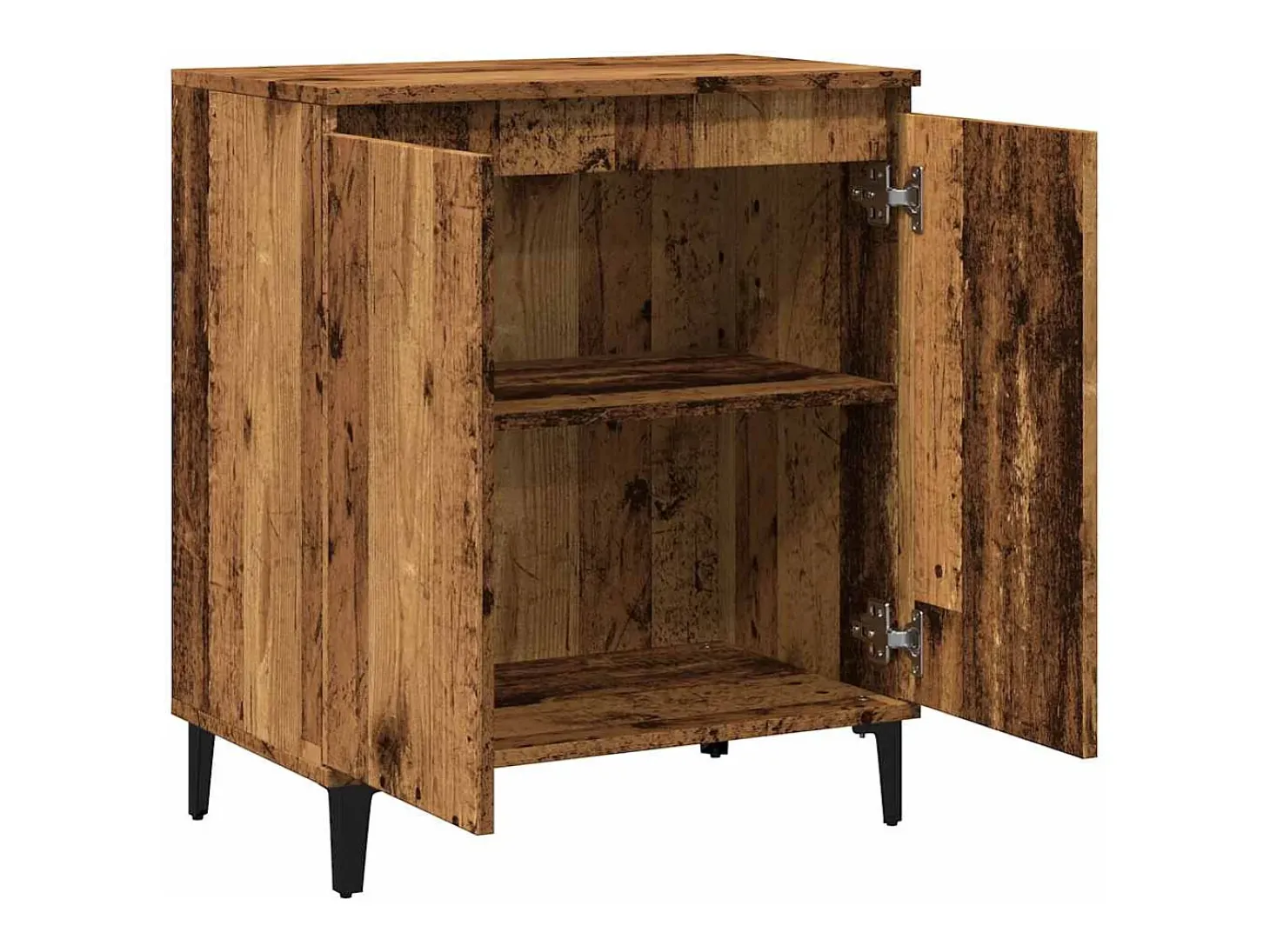 Aparador de madera contrachapada envejecida 60x35x70 cm