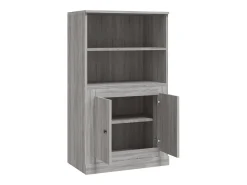 Aparador de madera contrachapada gris Sonoma 60x35,5x103,5 cm