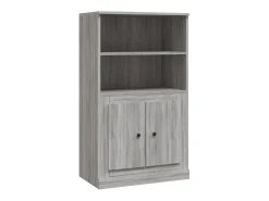 Aparador de madera contrachapada gris Sonoma 60x35,5x103,5 cm