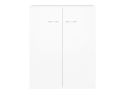 Aparador de madera contrachapada blanco 60x30x75 cm