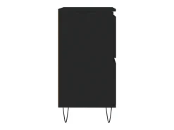 Aparador de madera contrachapada negro 60x35x70 cm