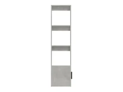 Aparador de madera contrachapada gris hormigón 80x30x119,5 cm
