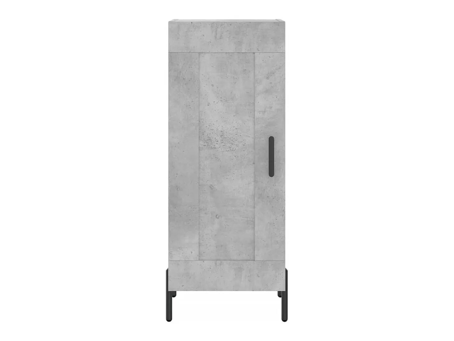 Aparador de madera contrachapada gris hormigón 34,5x34x180 cm