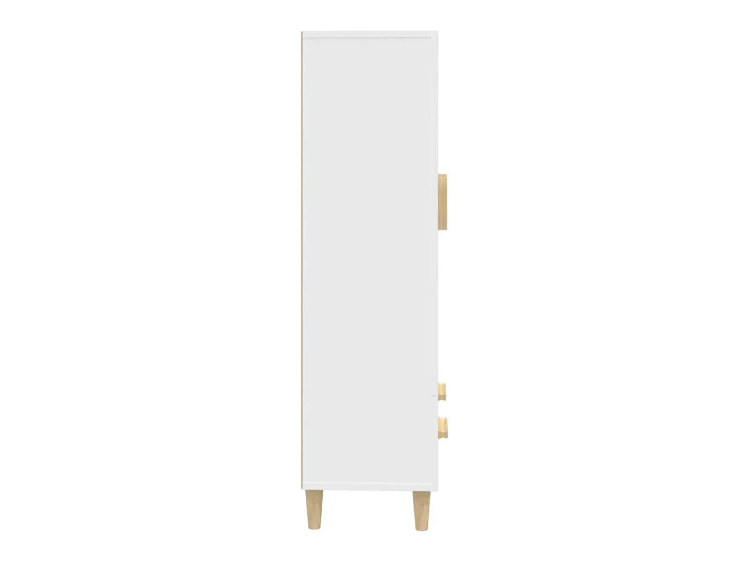 Aparador de madera contrachapada blanco 70x31x115 cm