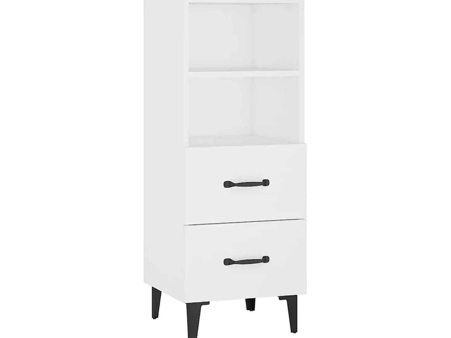 Aparador de madera contrachapada blanco 34,5x34x90 cm ES84665