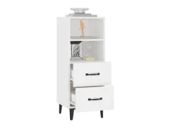 Aparador de madera contrachapada blanco 34,5x34x90 cm ES84665
