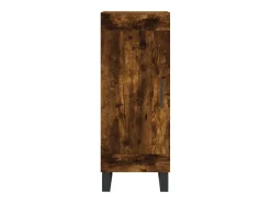 Aparador de madera contrachapada roble ahumado 34,5x34x180 cm