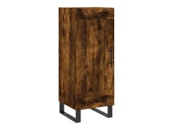 Aparador de madera contrachapada roble ahumado 34,5x34x180 cm