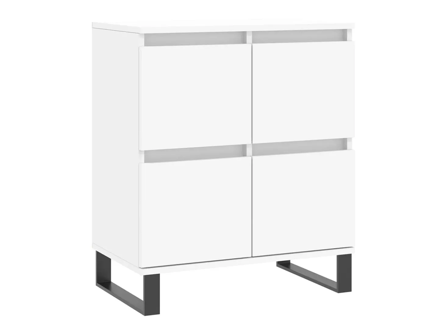 Aparador de madera contrachapada blanco 60x35x70 cm ES19906