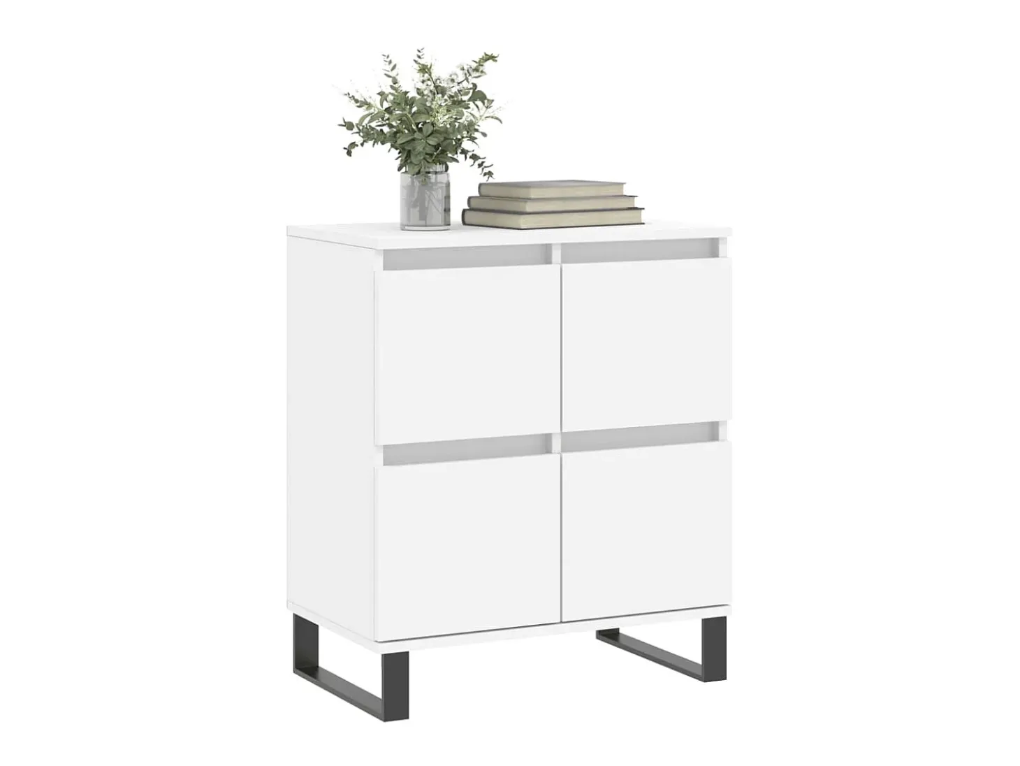 Aparador de madera contrachapada blanco 60x35x70 cm ES19906