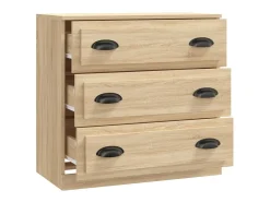 Aparador de madera contrachapada roble Sonoma 70x35,5x67,5 cm ES38929
