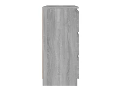 Aparador de madera contrachapada gris Sonoma 60x35x76 cm ES29025