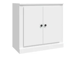 Aparador de madera contrachapada blanco 70x35,5x67,5 cm