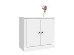 Aparador de madera contrachapada blanco 70x35,5x67,5 cm