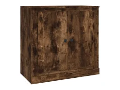 Aparador de madera contrachapada roble ahumado 70x35,5x67,5 cm ES89970