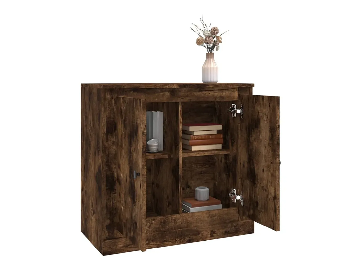 Aparador de madera contrachapada roble ahumado 70x35,5x67,5 cm ES89970