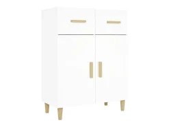 Aparador de madera contrachapada blanco 69,5x34x89 cm