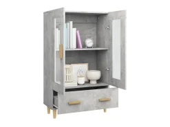 Aparador de madera contrachapada gris hormigón 70x31x115 cm ES45661