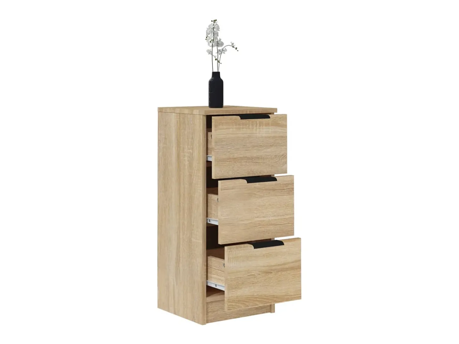 Aparador de madera contrachapada roble Sonoma 30x30x70 cm