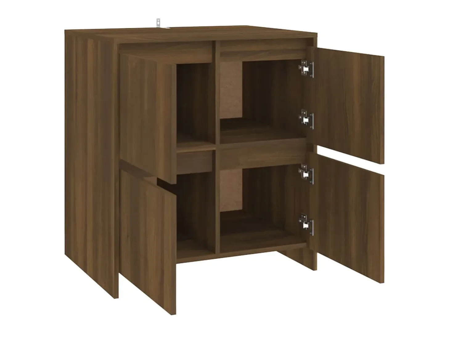 Aparador de madera contrachapada marrón roble 70x41x75 cm ES65498