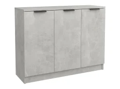 Aparador de madera contrachapada gris hormigón 90,5x30x70 cm ES39664