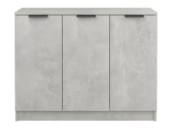 Aparador de madera contrachapada gris hormigón 90,5x30x70 cm ES39664