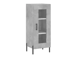 Aparador de madera contrachapada gris hormigón 34,5x34x90 cm ES20045