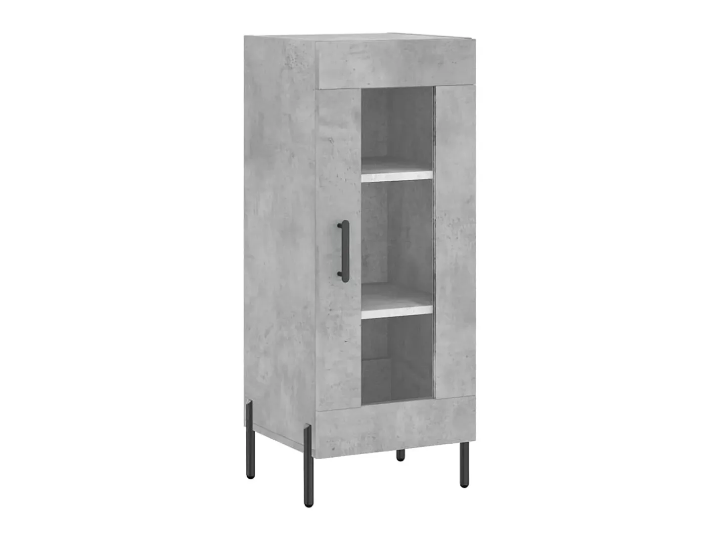 Aparador de madera contrachapada gris hormigón 34,5x34x90 cm ES20045