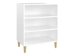 Aparador de madera contrachapada blanco 57x35x70 cm