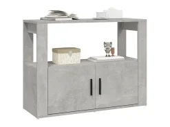 Aparador de madera contrachapada gris hormigón 80x30x60 cm ES19089