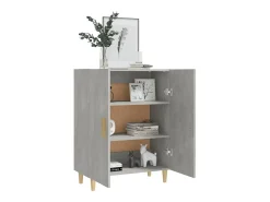 Aparador de madera contrachapada gris hormigón 70x34x90 cm