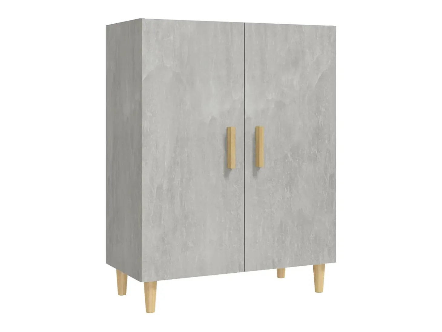 Aparador de madera contrachapada gris hormigón 70x34x90 cm