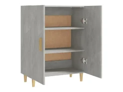 Aparador de madera contrachapada gris hormigón 70x34x90 cm