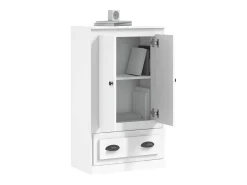 Aparador de madera contrachapada blanco 60x35,5x103,5 cm