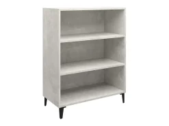 Aparador de madera contrachapada gris hormigón 69,5x32,5x90 cm