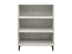 Aparador de madera contrachapada gris hormigón 69,5x32,5x90 cm