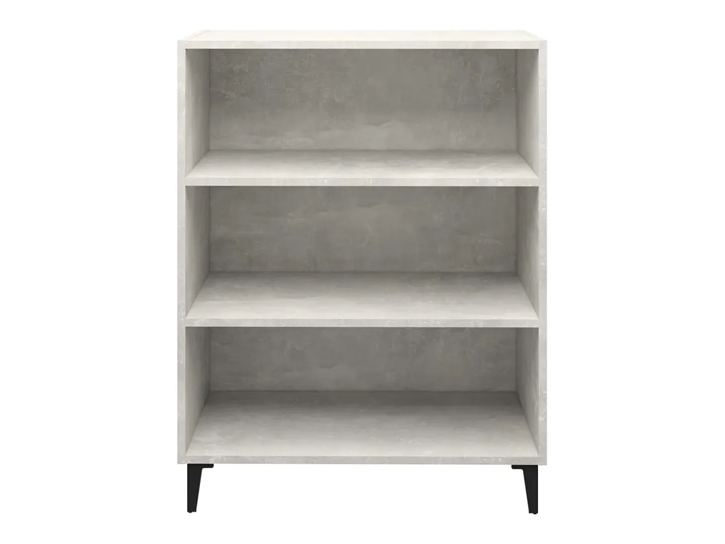 Aparador de madera contrachapada gris hormigón 69,5x32,5x90 cm