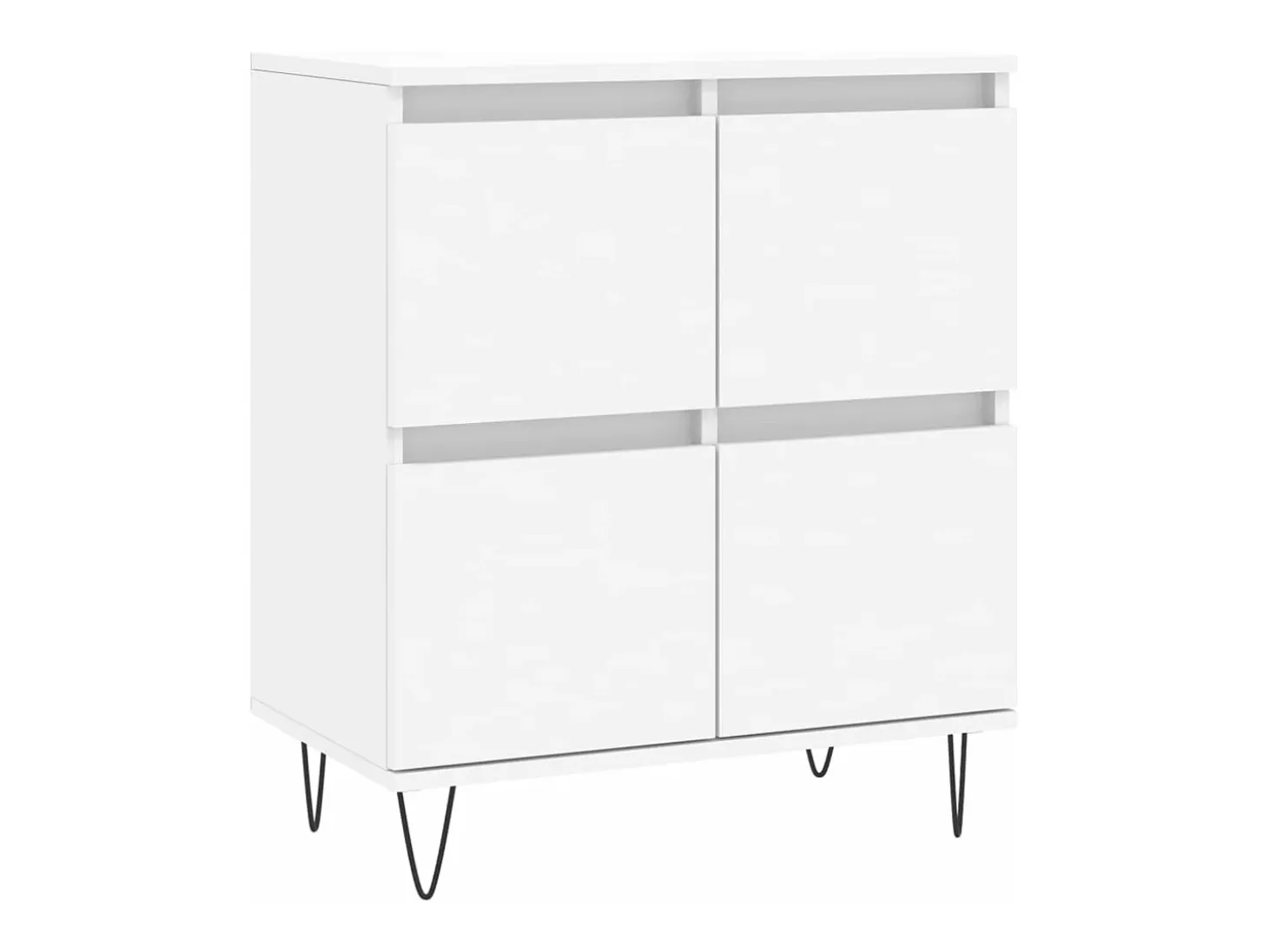 Aparador de madera contrachapada blanco 60x35x70 cm