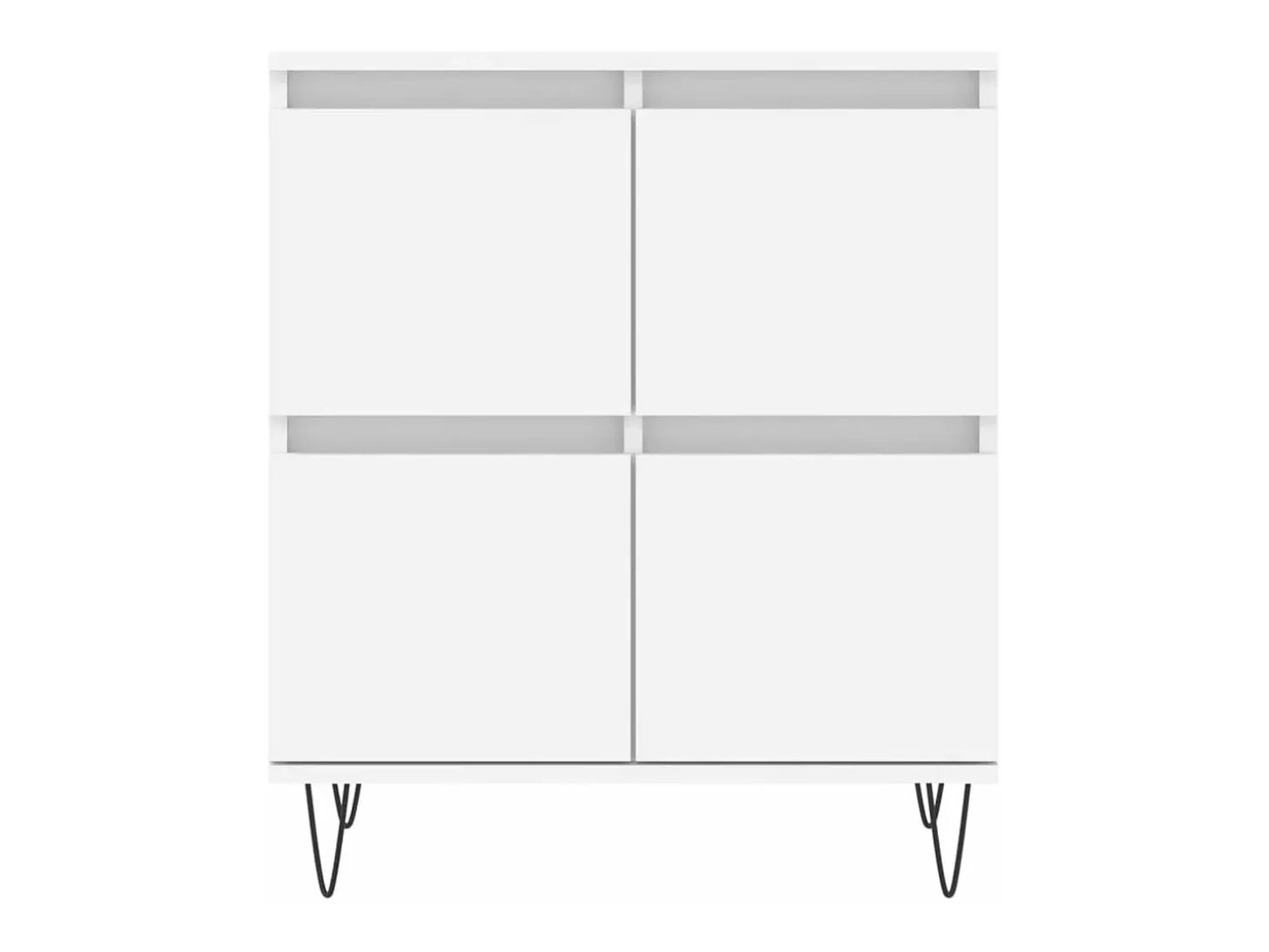 Aparador de madera contrachapada blanco 60x35x70 cm